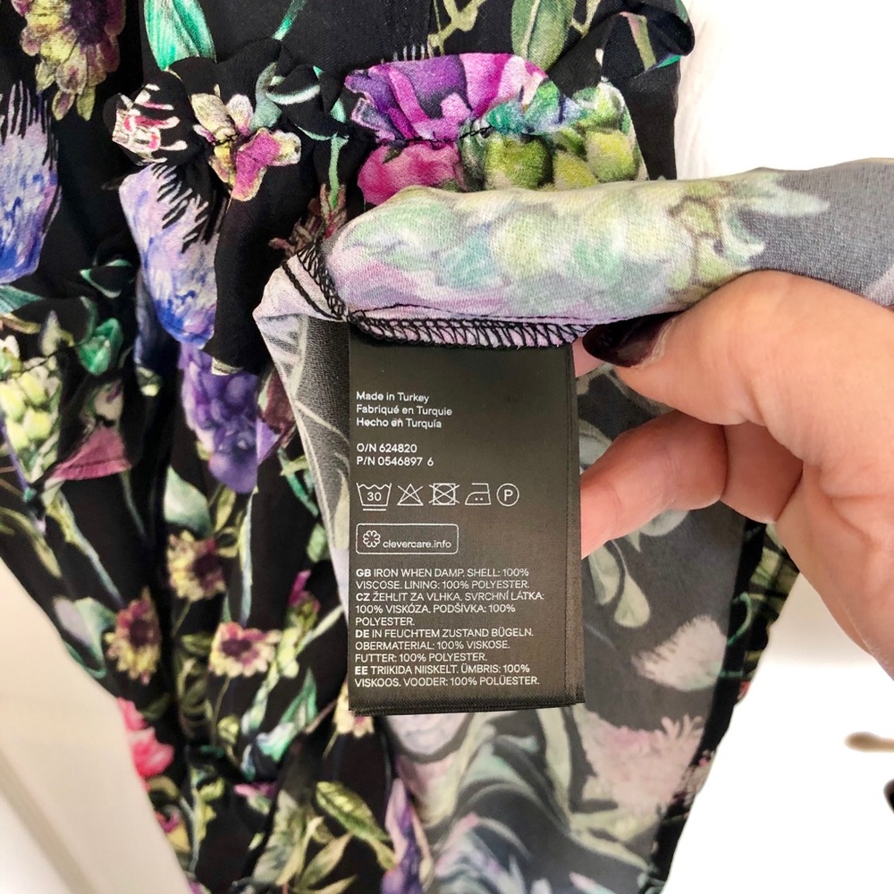 H&M Spaghetti Strap Floral Dress With Ruffles - Picture 8 of 10